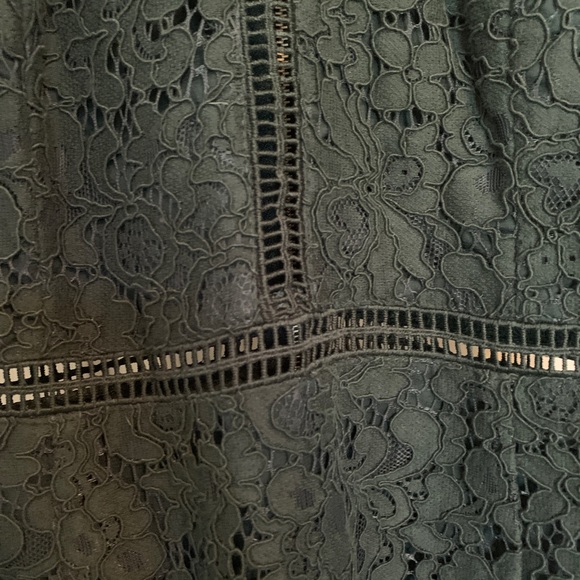 Bardot | Green Lace Panel Sheath Dress - Picture 3 of 9